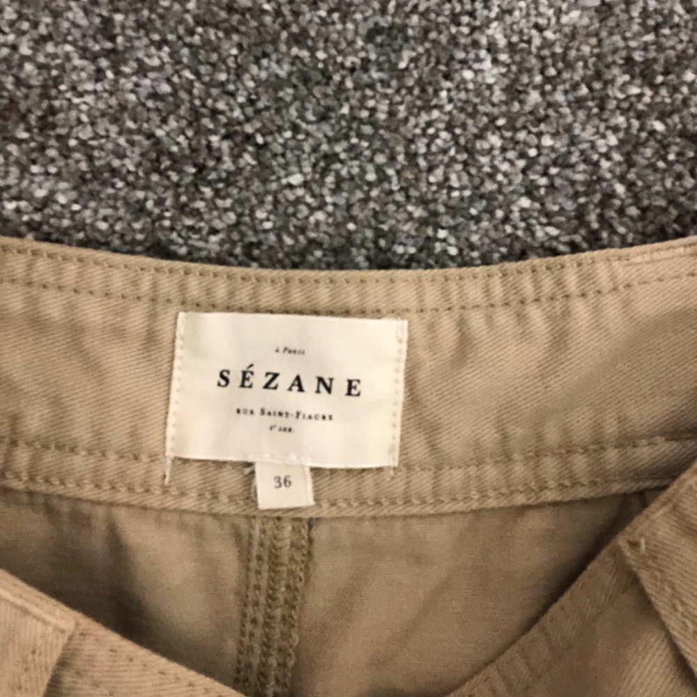 Sezane Clarina Skirt in Safari Beige Size 36 FR Cotton Button Up Midi Skirt - Picture 10 of 16